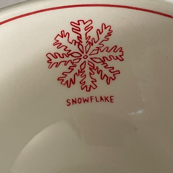 Anthropologie X Molly Hatch Snowflake Swirl Holiday 4" Soup Cereal Latte Bowl - Picture 3 of 6